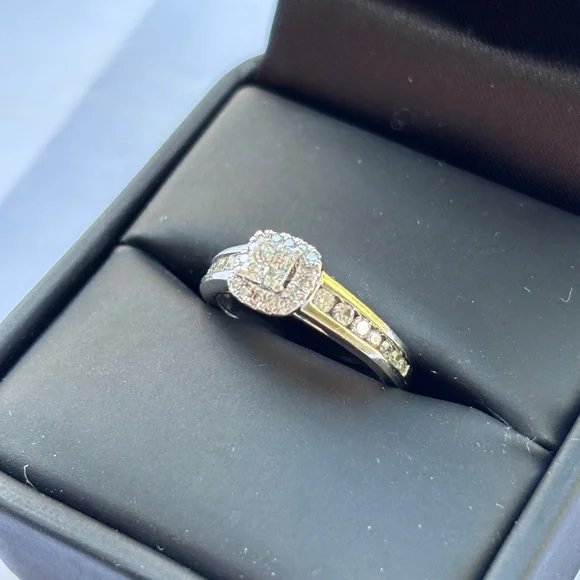 WG Halo Engagement Ring
